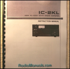 Icom IC-2KL Instruction Manual